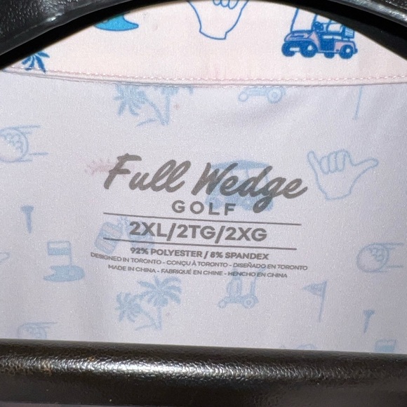 Ladies Golf Polo Full Wedge 2XL Sleeveless Roomy Golf Print Pink - Picture 5 of 11